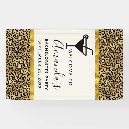 Wild & Exotic Leopard Print Pattern Bachelorette Spandoek (Horizontaal)