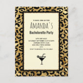 Wild & Exotic Leopard Print Pattern Bachelorette Uitnodiging Briefkaart (Voorkant)