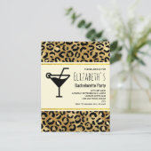 Wild & Exotic Leopard Print Pattern Bachelorette Uitnodiging Briefkaart (Staand voorkant)