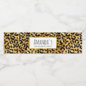 Wild & Exotic Leopard Print Pattern Bachelorette Waterfles Etiket (Enkel label)