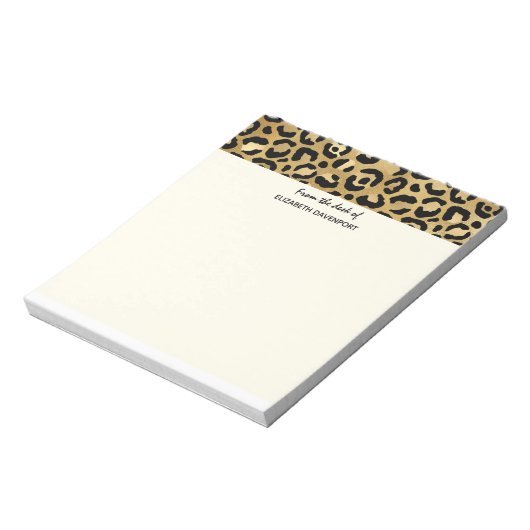 Wild & Exotic Leopard Print Pattern Border Notitieblok (Linkerzijde)