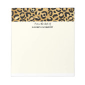 Wild & Exotic Leopard Print Pattern Border Notitieblok (Voorkant)