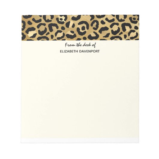 Wild & Exotic Leopard Print Pattern Border Notitieblok (Voorkant)