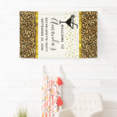 Wild & Exotische Leopard Print Patroon Bachelorett Spandoek (Insitu)