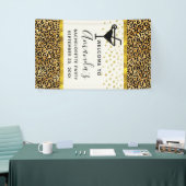 Wild & Exotische Leopard Print Patroon Bachelorett Spandoek (Beurs)