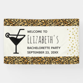 Wild & Exotische Leopard Print Patroon Bachelorett Spandoek