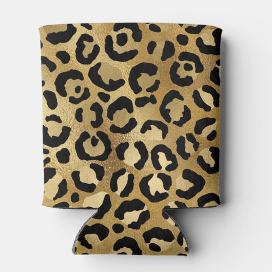 Wild & Exotische Leopard Print Patroon Bachleorett Blikjeskoeler (Achterkant)