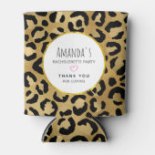 Wild & Exotische Leopard Print Patroon Bachleorett Blikjeskoeler (Voorkant)