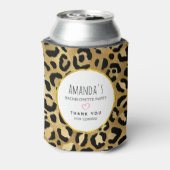 Wild & Exotische Leopard Print Patroon Bachleorett Blikjeskoeler (Blikje Achterkant)