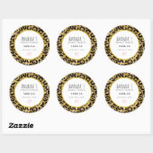 Wild & Exotische Leopard Print Patroon Kaars Zeep  Ronde Sticker (Vel)