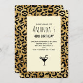 Wild & Exotische Leopard Print Patroon Verjaardag Kaart (Voorkant / Achterkant)