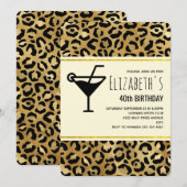 Wild & Exotische Leopard Print Patroon Verjaardag Kaart (Voorkant / Achterkant)