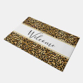 Wild & Exotische Leopard Print Patroon Welkom Deurmat (Schuin)