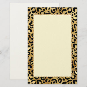Wild & exotische luipaard print patroon briefpapie briefpapier