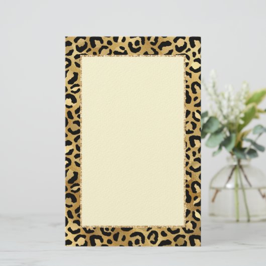 Wild & exotische luipaard print patroon briefpapie briefpapier (Staand voorkant)