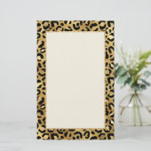 Wild & exotische luipaard print patroon briefpapie briefpapier (Staand voorkant)