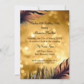 Wild Fabulous Vijftig Verjaardag Tiger Woman Gold Kaart (Achterkant)