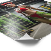 Wild Factory Punk Oosterse Babe in Spandex Foto Afdruk (Hoek)