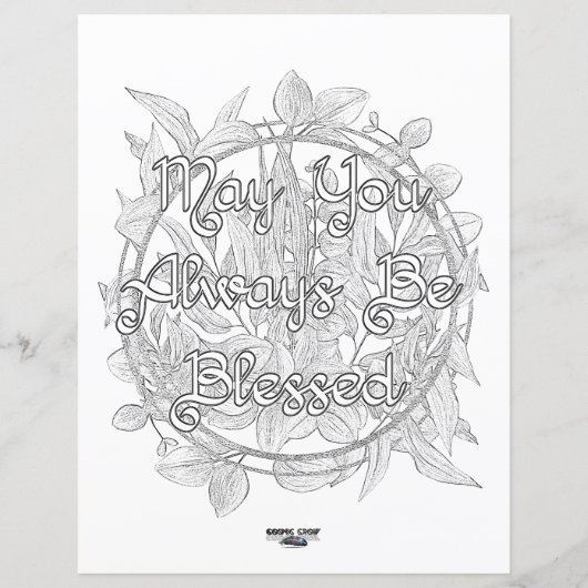 Wild Fairy Witch Coloring Page Paper (Achterkant)