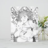 Wild Fairy Witch Coloring Page Paper (Staand voorkant)