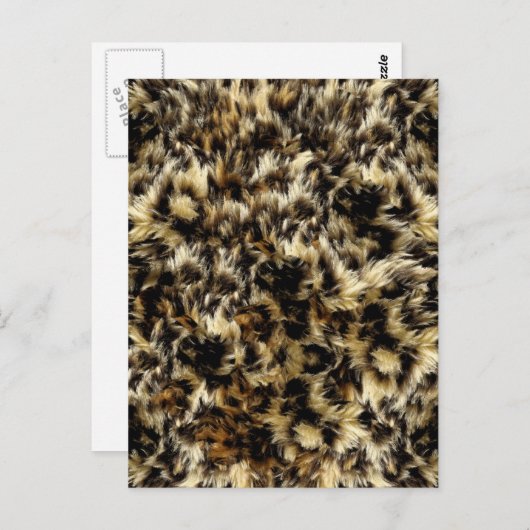 Wild Faux-fourleopardstijl Camo-afdrukken Briefkaart (Voorkant / Achterkant)