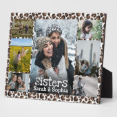 Wild Faux Leopard Fur Sisters Foto Collage Fotoplaat (Zijkant)