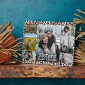 Wild Faux Leopard Fur Sisters Foto Collage Fotoplaat (Zijkant)