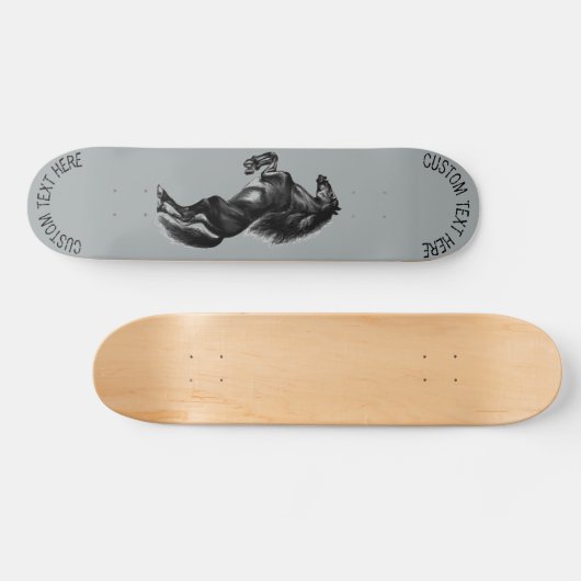 Wild Fearing Paard Skateboard met aangepaste tekst (Horizontaal)