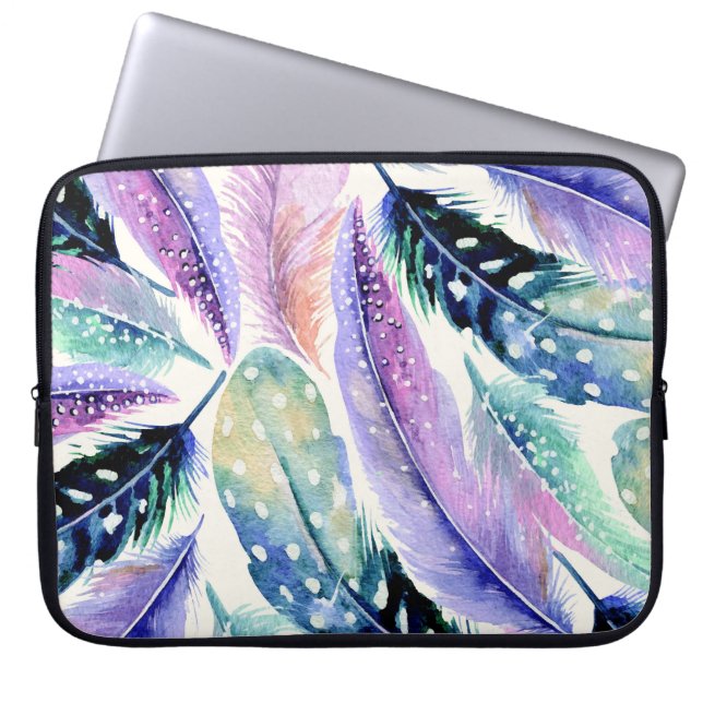 Wild Feathers Laptop Sleeve (Voorkant)