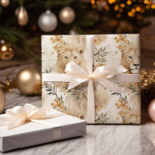 Wild Feestdagen Safari Lion Christmas Inpakpapier Vel