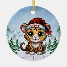 Wild Feline Lovers Woodland Wildlife Kitten 🐆🐈🐾 Keramisch Ornament
