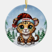 Wild Feline Lovers Woodland Wildlife Kitten 🐆🐈🐾 Keramisch Ornament (Voorkant)