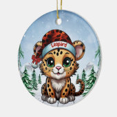 Wild Feline Lovers Woodland Wildlife Kitten 🐆🐈🐾 Keramisch Ornament (Links)