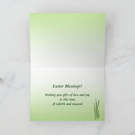 Wild Fern Abstracte Pasen Feestdagen Kaart (Binnen)