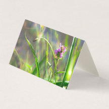 Wild Field Grass - Violet Blossom Folded Kaart