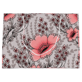 Wild fields patterned gift bag groot cadeauzakje