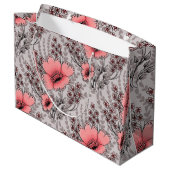 Wild fields patterned gift bag groot cadeauzakje (Achterkant Gekanteld)