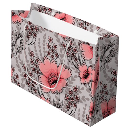 Wild fields patterned gift bag groot cadeauzakje (Voorkant Gekanteld)