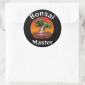 Wild Fig Bonsai Master Sunset Ronde Sticker (Tas)