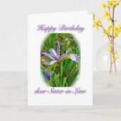 Wild Flag Sister-in-Law Verjaardag Kaart (Gele Bloem)