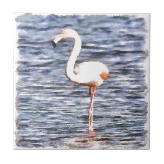 Wild Flamingo Tegeltje (Voorkant)