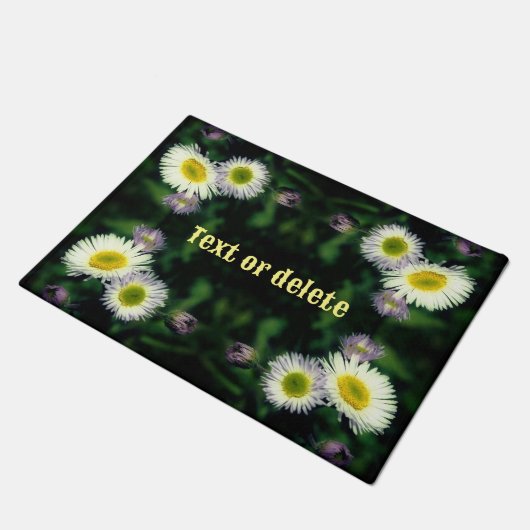 Wild Fleabane Daisy Flower Abstract gepersonalisee Deurmat (Schuin)