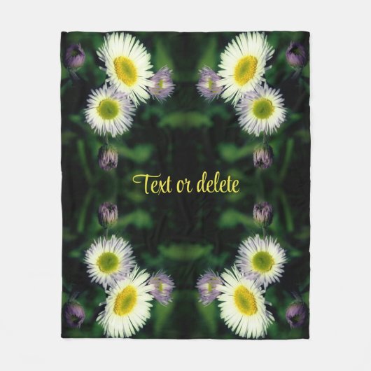 Wild Fleabane Daisy Flower Abstract gepersonalisee Fleece Deken (Voorkant)