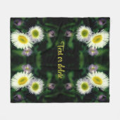 Wild Fleabane Daisy Flower Abstract gepersonalisee Fleece Deken (Voorkant (Horizontaal))