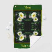 Wild Fleabane Daisy Flower Abstract gepersonalisee Golfhanddoek (Insitu)