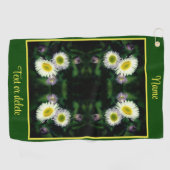 Wild Fleabane Daisy Flower Abstract gepersonalisee Golfhanddoek (Horizontaal)