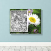 Wild Fleabane Daisy Flower Creëer Uw eigen foto Canvas Afdruk (Insitu (Houten vloer))