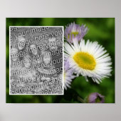 Wild Fleabane Daisy Flower Lijst Uw foto toevoegen Poster (Voorkant)