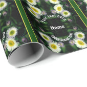 Wild Fleabane Daisy Flower Personalized Cadeaupapier (Rol Hoek)