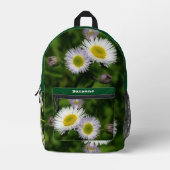 Wild Fleabane Daisy Flowers Natuur gepersonaliseer Bedrukte Rugzak (Voorkant)